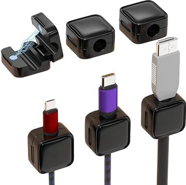 FLOSTRAIN Magnetic Cable Clips, 6 Pack, Cord Holder, Cable Management Cable Protector