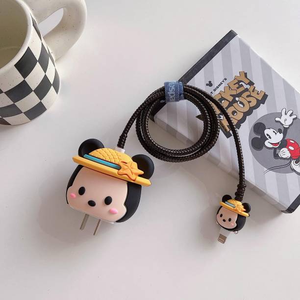 VAPRIF iPhone Charger Cover For 18W/20W | Cute Cartoon Hat Mouse Cable Protector