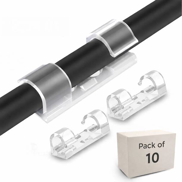 NRJI 10 Pcs Self Adhesive | Cable Organizer for Cable Cable Protector