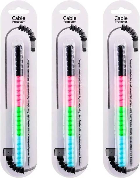 UNBRABDED Spiral Charger Cable Protectors for Wires Data Cable Protector