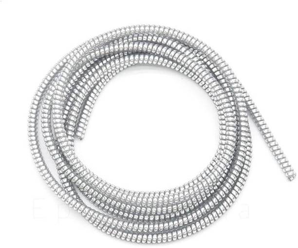 JAZX 1.5m Spiral Triple Entire Charging Cable Spiral for All Android Cable Protector