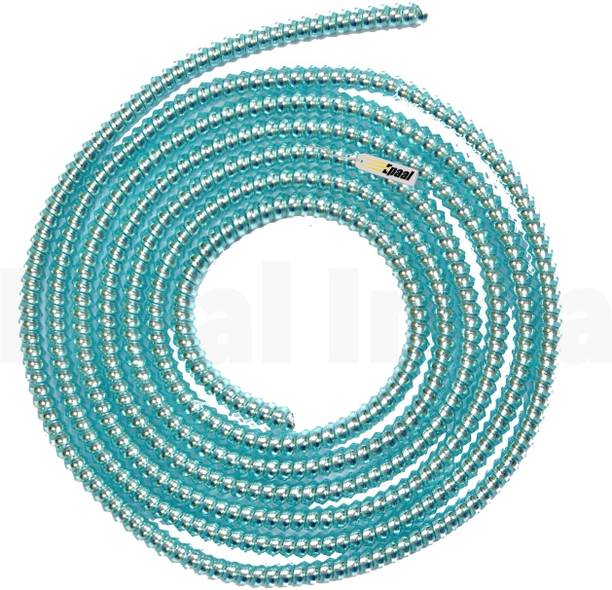 इपाल Sparkling Metallic (Cyan) Color (2 pcs X 1.5 mtr long) Charger / USB / Earphone  केबल प्रोटेक्टर