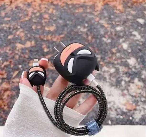 असोताई Charger Cover for iPhone 18W-20W Adapter, 3D Cartoon Batman Design, USB Spiral  केबल प्रोटेक्टर