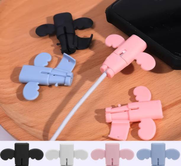 xhawk pack of 4 Data Cable Anti-Break Sleeve Silicone Cover USB Charging Cords Save Cable Protector