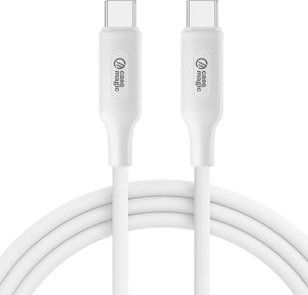Case-Magic USB-C to USB-C Cable| 60W PD Fast Charging Cord, 480Mbps Data Transfer, Durable Power Meter for Cables