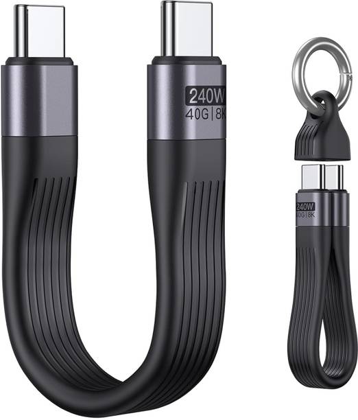 WEFLY 240W USB4.0 C PD Fast Charging Short Cable 40Gbps USB Type C Male to Male Power Meter for Cables