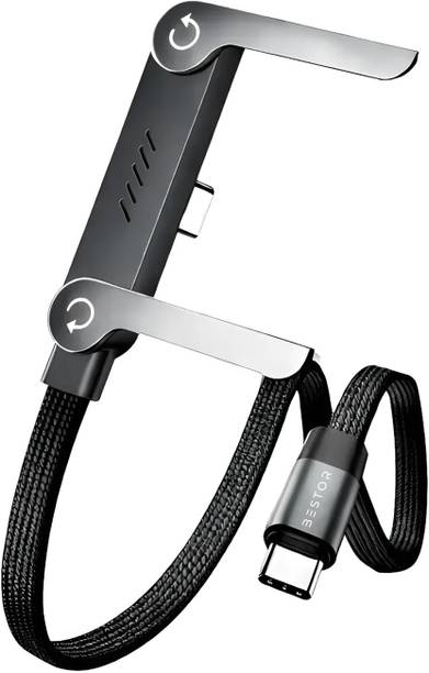 Bestor Type C 0.5 m ChargeStand 240W Fast Charging Type-C Cable with Foldable Phone Stand