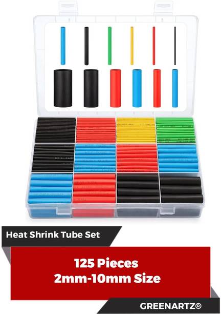 GREENARTZ 125pc colour tube 1-10mm 4.5cm each Heat Shrink Cable Sleeve