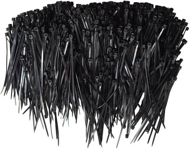 Imex 4" Inch Black Cable Ties Nylon Flexible Straps Cable Tie