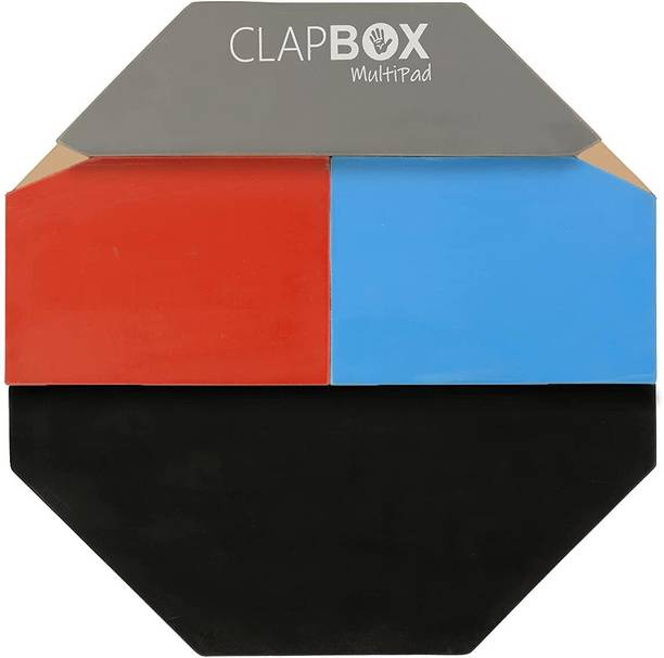 CLAPBOX Multipad Drum Practice Pad - 4 Different surfaces, 12 inches Cajons
