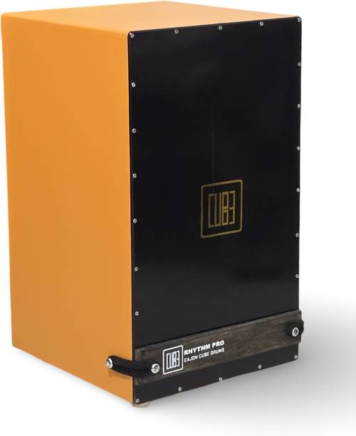 Rhythm Pro Cube Cajon With External SnareTap SIZE 50cm/30cm/30cm ORANGE BLACK Cajons