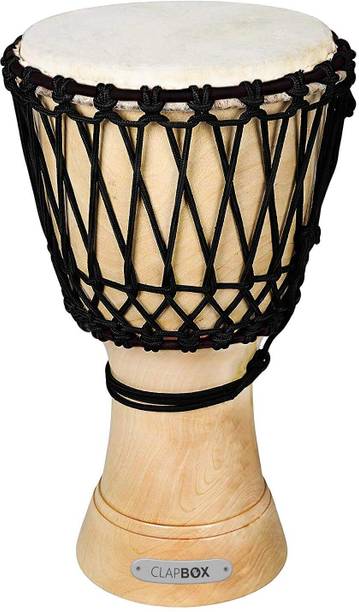 CLAPBOX Djembe - Mango Wood (8 Inches, Natural) Cajons