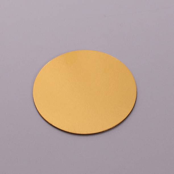 offroad 10 INCH SQUARE CAKE BASE GOLD LAMINATION PACK OF 5 Paper Cake Server