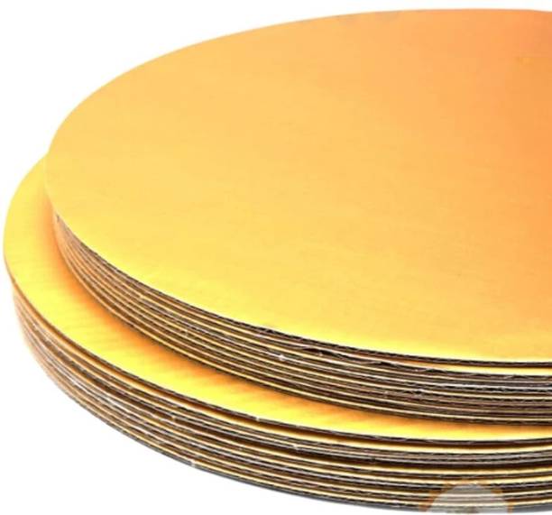 KHAANA PACKAGING 7 Inch Round Cardboard Cake Board Base Thermal Lamination Paper Cake Base Paper Cake Server