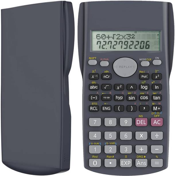 INDIWARRIOR Scientific Calculator 12 Digit Display with Protective Slide Case Multi-Function Engineering Calculator for Students & Office Use Scientific  Calculator