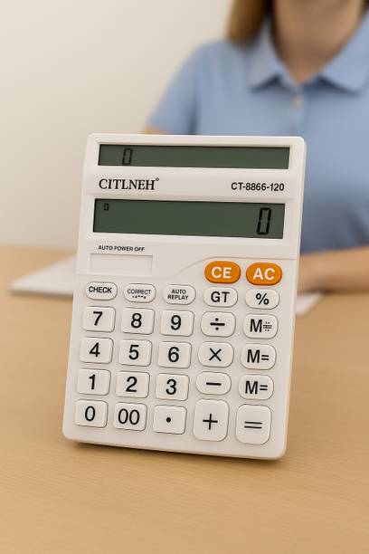 DHAGO WHITE DOUBLE DISPLAY CALCULA *01 WHITE DOUBLE DISPLAY CALCULA *01 Scientific  Calculator