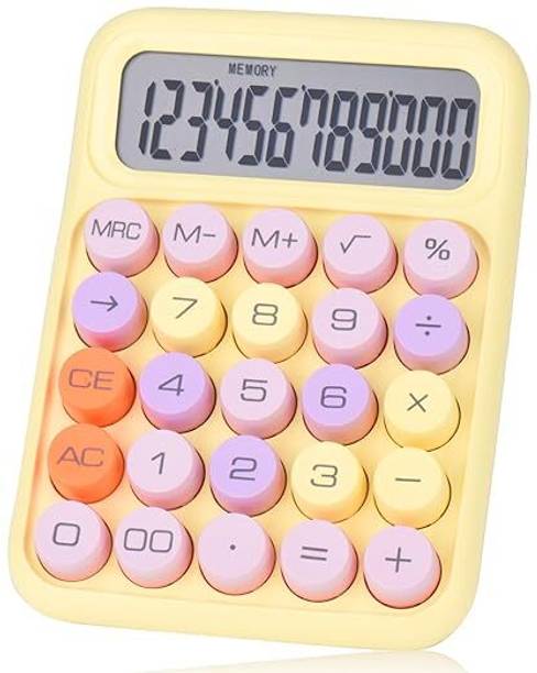 ZEKISTA Mechanical Switch Calculator with Large LCD, Colorful Keys, Battery Operated Mechanical Switch Calculator with Large LCD, Colorful Keys, Battery Operated Financial  Calculator