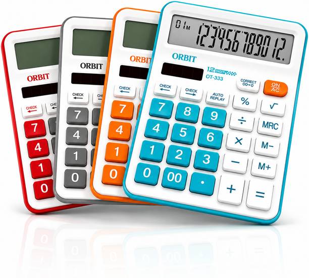 Adoere OT-333: Stylish 12-Digit Calculator with Large Display and Responsive Keys OT-333C Basic  Calculator