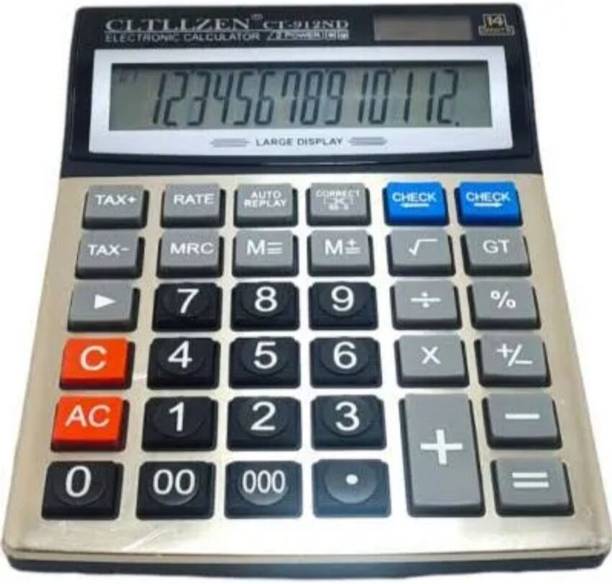 Shiv Damru CT-912ND Premium Quality Big Display/Big Button 14 Digit Big Size Calculator Basic  Calculator