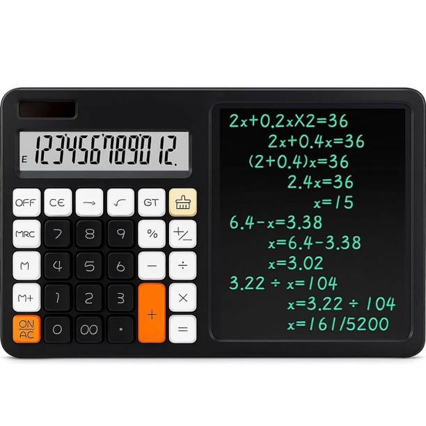 AERYS Calculator with Ruffpad Notepad, LCD Writing Pad For Student, Gift, Kids Stylus Pen & 2-in-1 Basic  Calculator