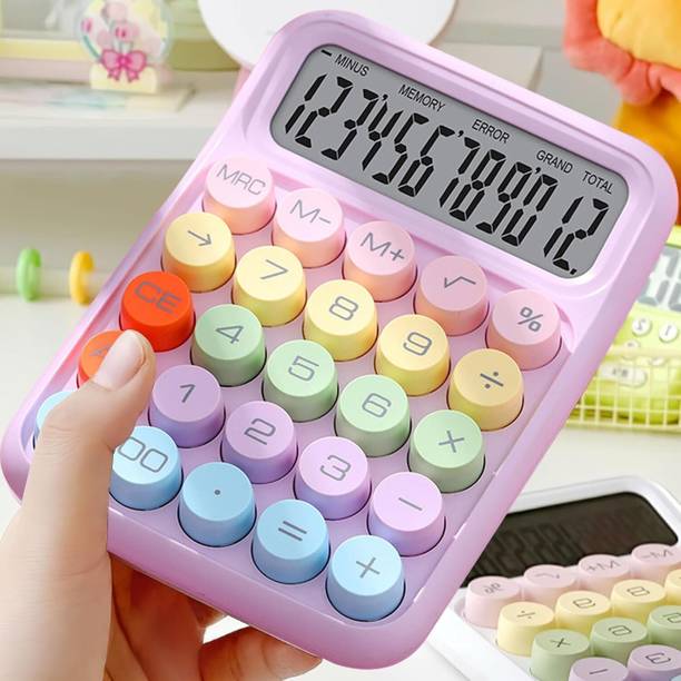 LILA ENTERPRISE Chic Pastel 12-Digit Calculator Big Dis...
