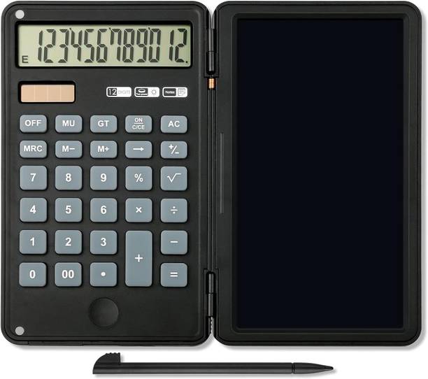 hirva creation NA Electric Dual Function Calculator with LCD Writing Board, 6x6, Portable Scientific  Calculator