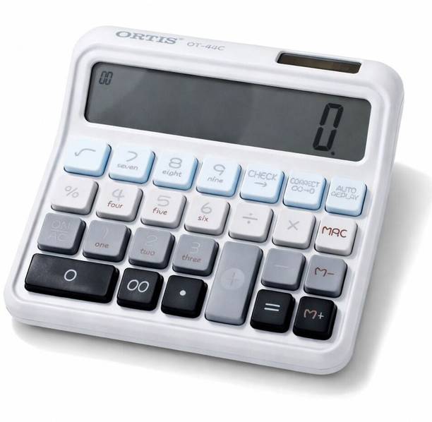 Villy 12 Digit Desktop Calculator with Check & Correct, Auto Replay 120 Steps Check, MU & Memory Keys, Compact Size Basic  Calculator