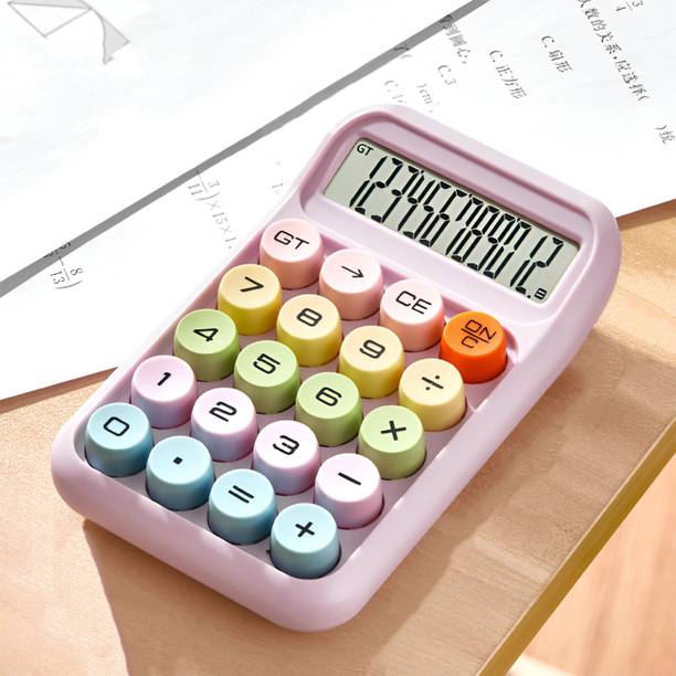 glowseren 12-Digit Dopamine Calculator – Trendy Keyboard Style for Students & Office Basic  Calculator