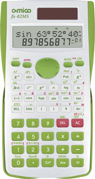 Amigo fx-82MS Functions and 2 Line LED Display | ANS Function | 1 Years Warranty | Green | Scientific  Calculator