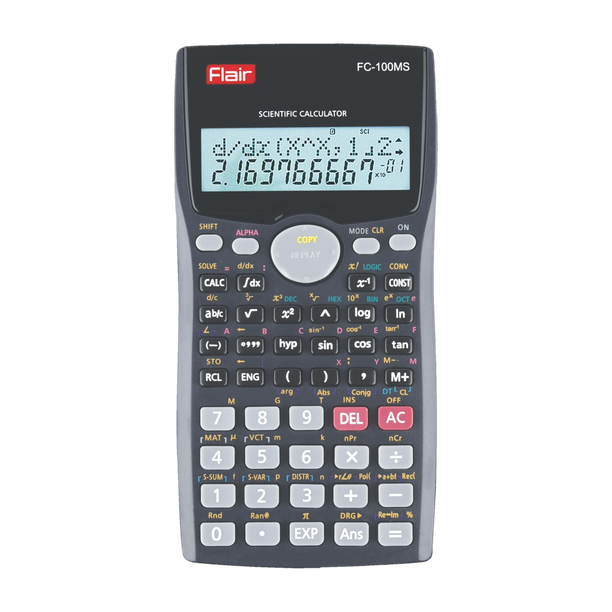 FLAIR 100 MS FC Desktop Series 10+2 Digits 300 Functions With 2- Line Display Scientific  Calculator