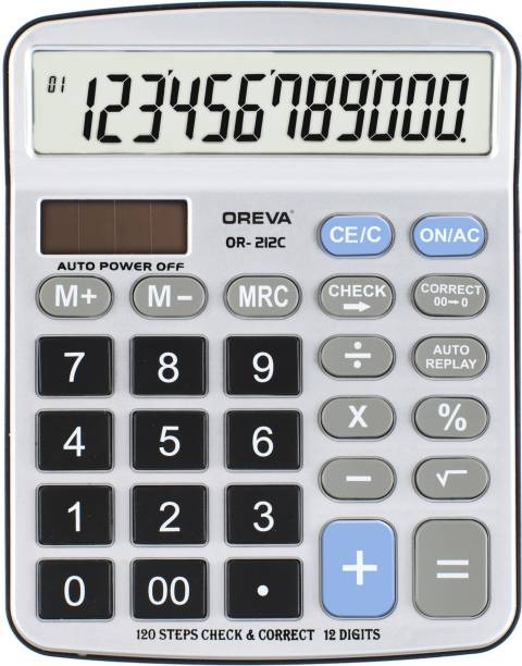 OREVA OR-212 C [SILVER] Solar & Battery Calculator Desktop Financial  Calculator