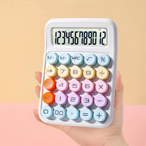 SYGA 12-Digit Candy Calculator – Sleek, Colorful & Perfect for Students or Office Basic  Calculator
