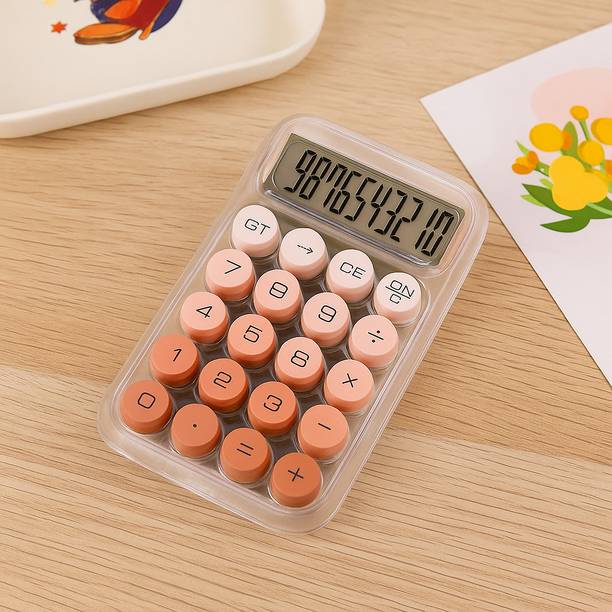 DHAGO RED round-button calculator RED round-button calculator Basic  Calculator