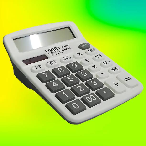 JPRO New A 12 Digit Dual Power Basic Calculator for Office Shop and Home Financial  Calculator