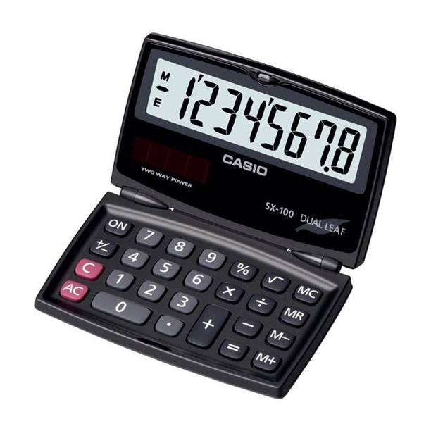 CASIO SX-100-W Portable Basic  Calculator