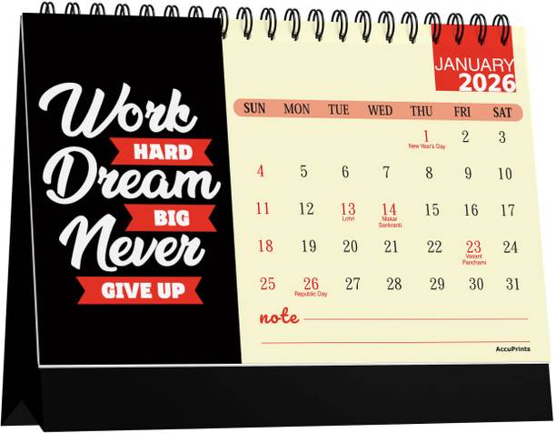 AccuPrints Rm desk 2026 Table Calendar