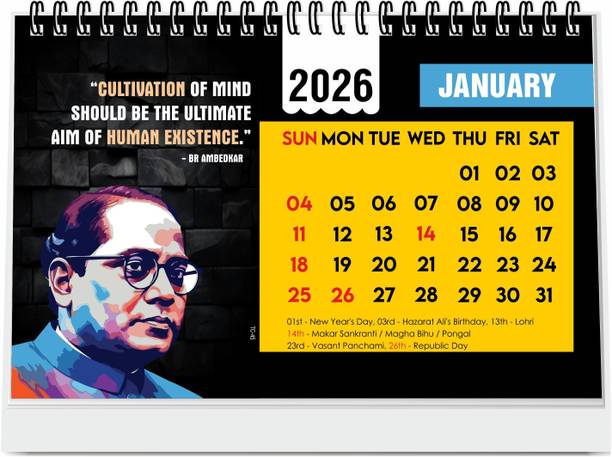 ESCAPER Inspirational Desk Calendar 2026, Motivational Table Calendar New Year Gift 2026 Table Calendar