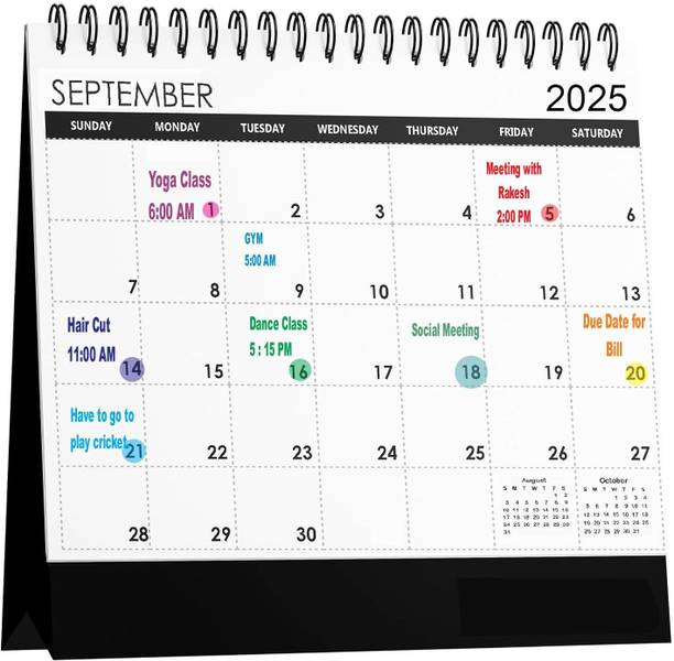 AccuPrints Small PLanner desk 2025 Table Calendar