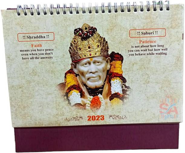 S A Gifts 2023 Table Desk Calendar with Planner Organizer (Pack of 1) 2023 Table Calendar