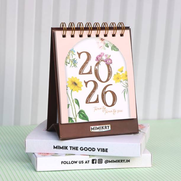 Mimikry Flip Desk Calendar, Aesthetic Office and Home 2026 Table Calendar