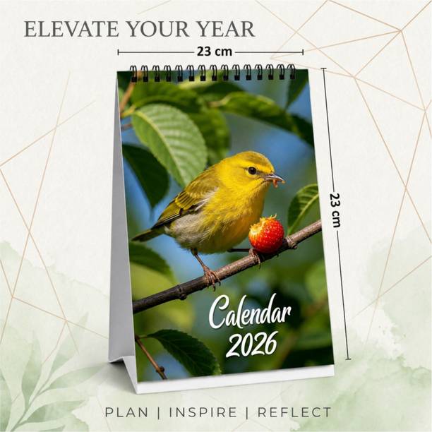 Ozxiee Bird Desk Calendar | Includes Note Section | Planning, Tracking & Scheduling 2026 Table Calendar