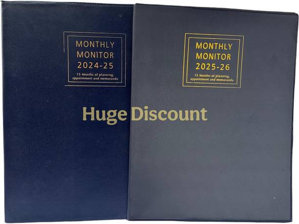 Msgh 2025-26 Monthly Planner Monitor Appointment Book Personal Organizer (SET OF 1) 2025-26 Table Calendar