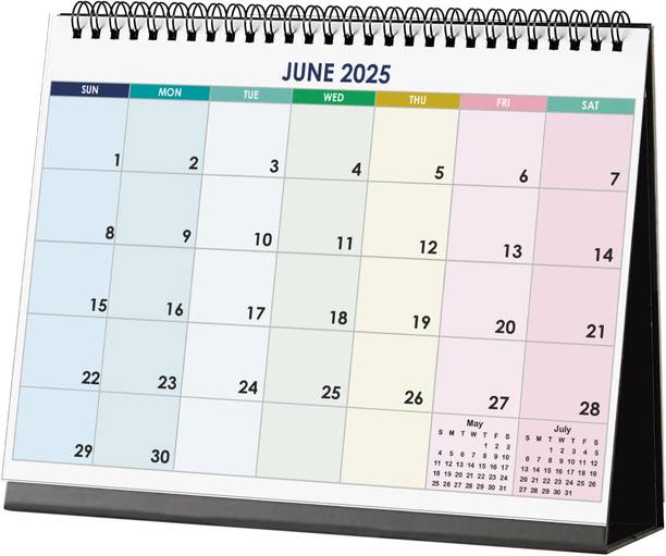 AccuPrints Color Planner desk(8 x 5.5 )inch 2025 Table Calendar