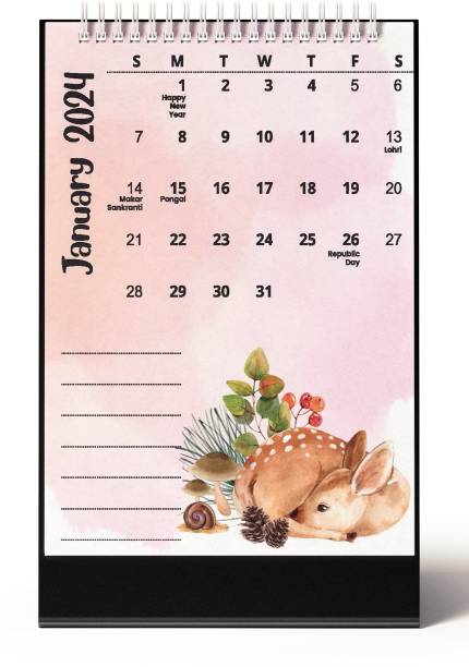 AccuPrints Rabbit desk 2024 Table Calendar