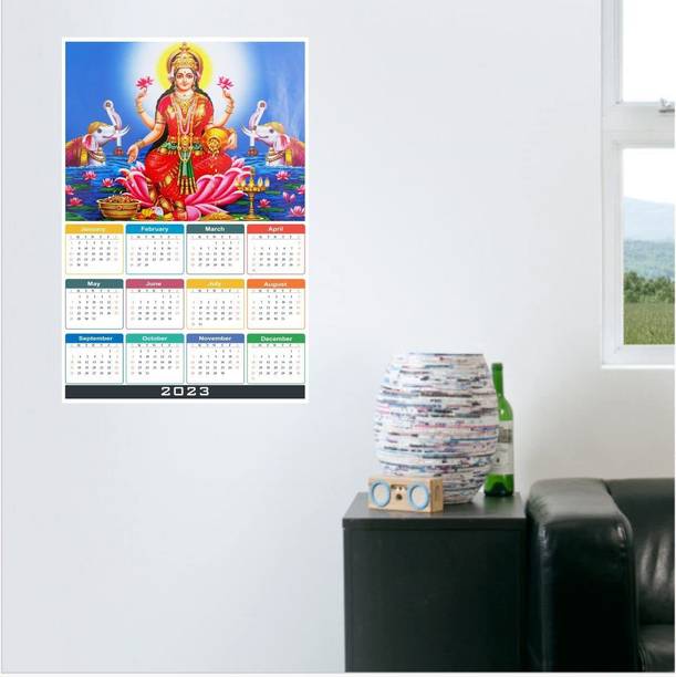 Asmi Collections Goddess Lakshmi Calendar 2023 Wall Calendar