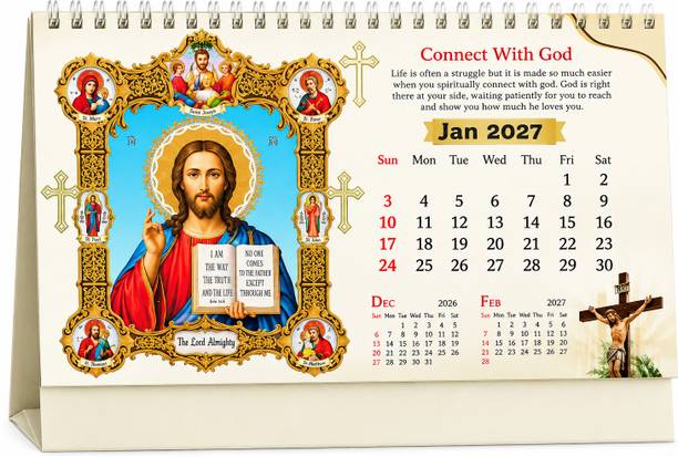 VR Creatives Jesus Christ The Son of God Desk Table Top Office Calendar and Planner 2021 2021 Table Calendar