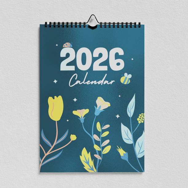 Papero 300 GSM Silver Metallic Board 2026 Wall Calendar