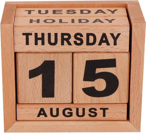 star craft Wooden Date Calendar No End Date Life Time Changeable Calendar Table Calendar