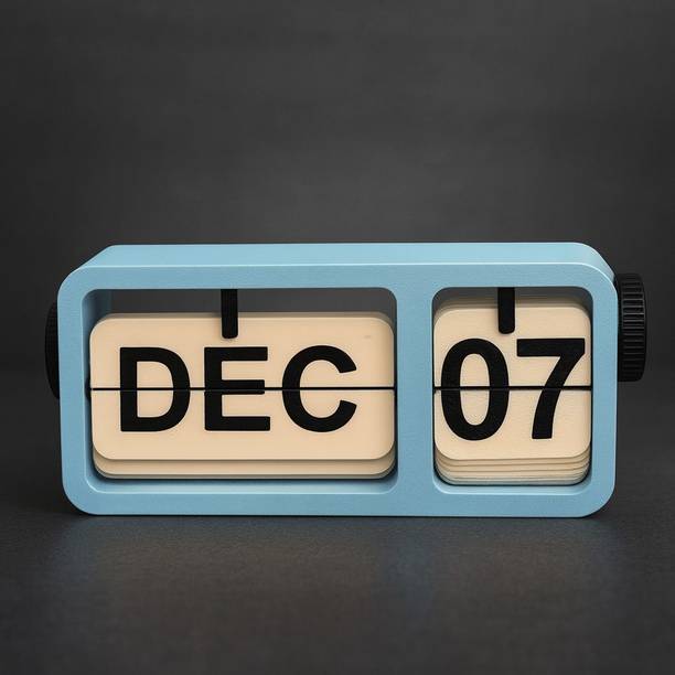 Craftedlayer studio Modern Retro Flip Calendar - Manually changes dates Universal Table Calendar