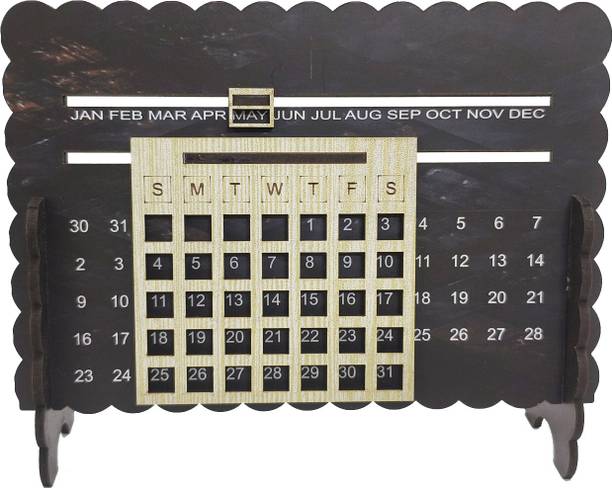 ART END 3D Desk Table Calendar for office P10 Perpetual Table Calendar